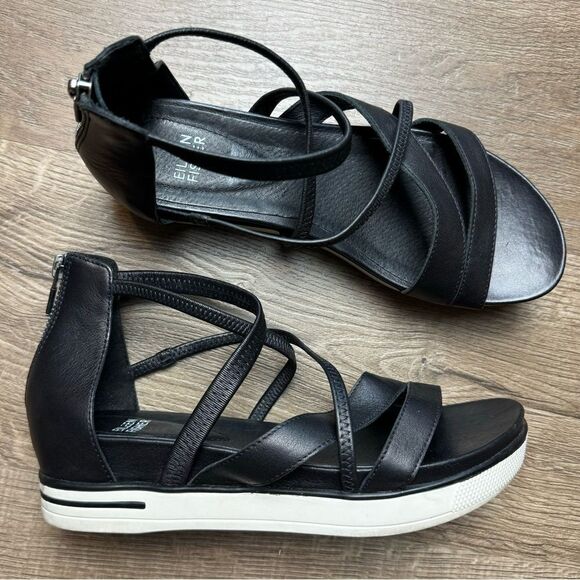 Eileen Fisher | Skip Washed Leather Sneaker Sandal - Picture 2 of 10